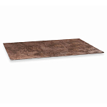 Стол обеденный с коричневой прямоугольной столешницей из керамики на четырех пластиковых ножках Brown Ceramics варинант исполнения - 3 | Loft Concept в Грозном