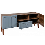 ТВ-тумба серая из массива бука с 2-мя дверками и ящиком Wenge Light варинант исполнения - 4 | Loft Concept в Грозном