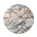 Столик журнальный с круглой мраморной столешницей на трех опорах Marble Stone Drawing варинант исполнения - 2 | Loft Concept в Грозном