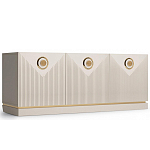 ТВ-тумба с 3-мя фактурными дверцами Satin Furniture варинант исполнения - 1 | Loft Concept в Грозном