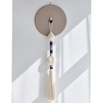 Аксессуар на стену диск из нитей Wall Decor White Thread Disc  варинант исполнения - 4 | Loft Concept в Грозном
