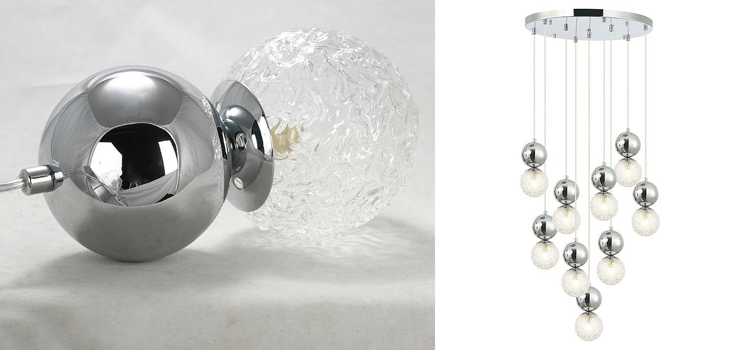 Люстра Lennert Chrome Cascade Chandelier Люстра Lennert Chrome Cascade Chandelier - Loft-Concept в Грозном