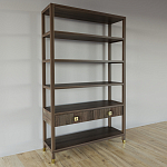 Стеллаж с двумя ящиками Elsa Dreams Walnut варинант исполнения - 1 | Loft Concept в Грозном