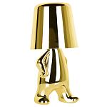 Настольная лампа фигурная золотого цвета с гладким абажуром Высота 19 см Sophia варинант исполнения - 2 | Loft Concept в Грозном