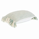 Чехол на подушку мятного цвета с бахромой и объемным узором Ethnic mix варинант исполнения - 1 | Loft Concept в Грозном