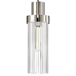 Подвесной светильник с стеклянным ребристым цилиндрическим плафоном Steps варинант исполнения - 3 | Loft Concept в Грозном