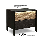 Тумба 2 ящика с подсветкой на рельефном фасаде Warm Industrial варинант исполнения - 10 | Loft Concept в Грозном