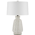 Настольная лампа с корпусом в форме вазы и белым абажуром Lots of Strokes варинант исполнения - 3 | Loft Concept в Грозном