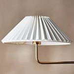 Люстра линейная с 2-мя белыми плиссированными тканевыми абажурами Combination варинант исполнения - 3 | Loft Concept в Грозном