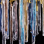Люстра на подвесе с каркасом из металла и цветными подвесками из стекла Droplet Chandelier варинант исполнения - 2 | Loft Concept в Грозном