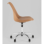 Офисный стул на металлическом основании EGGERY Brown пластик варинант исполнения - 4 | Loft Concept в Грозном