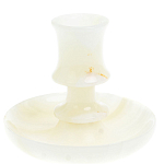 Подсвечник в виде чаши из натурального камня оникс Stone Candlestick варинант исполнения - 1 | Loft Concept в Грозном