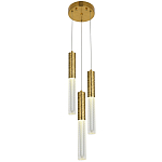 Подвесной светильник латунь Dew Drops Tube Brass Trio Hanging Lamp варинант исполнения - 2 | Loft Concept в Грозном