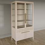 Витрина Primo со стеклянными фасадами и буфетом шпон Светлый дуб варинант исполнения - 3 | Loft Concept в Грозном