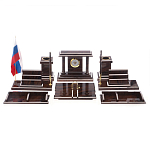 Настольный письменный набор из природного камня обсидиана с декором в виде Коня Team leader варинант исполнения - 2 | Loft Concept в Грозном