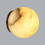 Настенно-потолочный светильник с плафоном в форме шара из алебастра Cryptocrystalline Stone варинант исполнения - 9 | Loft Concept в Грозном