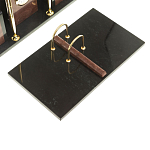 Настольный письменный набор из лемезита и змеевика с часами Royal Accessory варинант исполнения - 3 | Loft Concept в Грозном