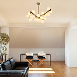 Люстра подвесная фигурная с белыми лампами в форме шара Felicitat варинант исполнения - 1 | Loft Concept в Грозном