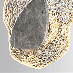 Бра с волнообразным стеклянным плафоном и вставкой из мрамора Liquid Stone варинант исполнения - 5 | Loft Concept в Грозном