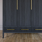 Большой Шкаф Primo Черный дуб с 3 дверьми и 3 выдвижными ящиками варинант исполнения - 2 | Loft Concept в Грозном