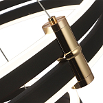 Люстра светодиодная с 3-мя плафонами в форме колец из акрила и алюминия с пультом для регулировки света Ring Horizontal Anthracite варинант исполнения - 8 | Loft Concept в Грозном