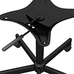 Стул с мягкой черной обивкой из велюра и подъемно-поворотным механизмом на колесиках Harper Black варинант исполнения - 5 | Loft Concept в Грозном