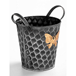 Железное кашпо Gold butterfly design варинант исполнения - 3 | Loft Concept в Грозном