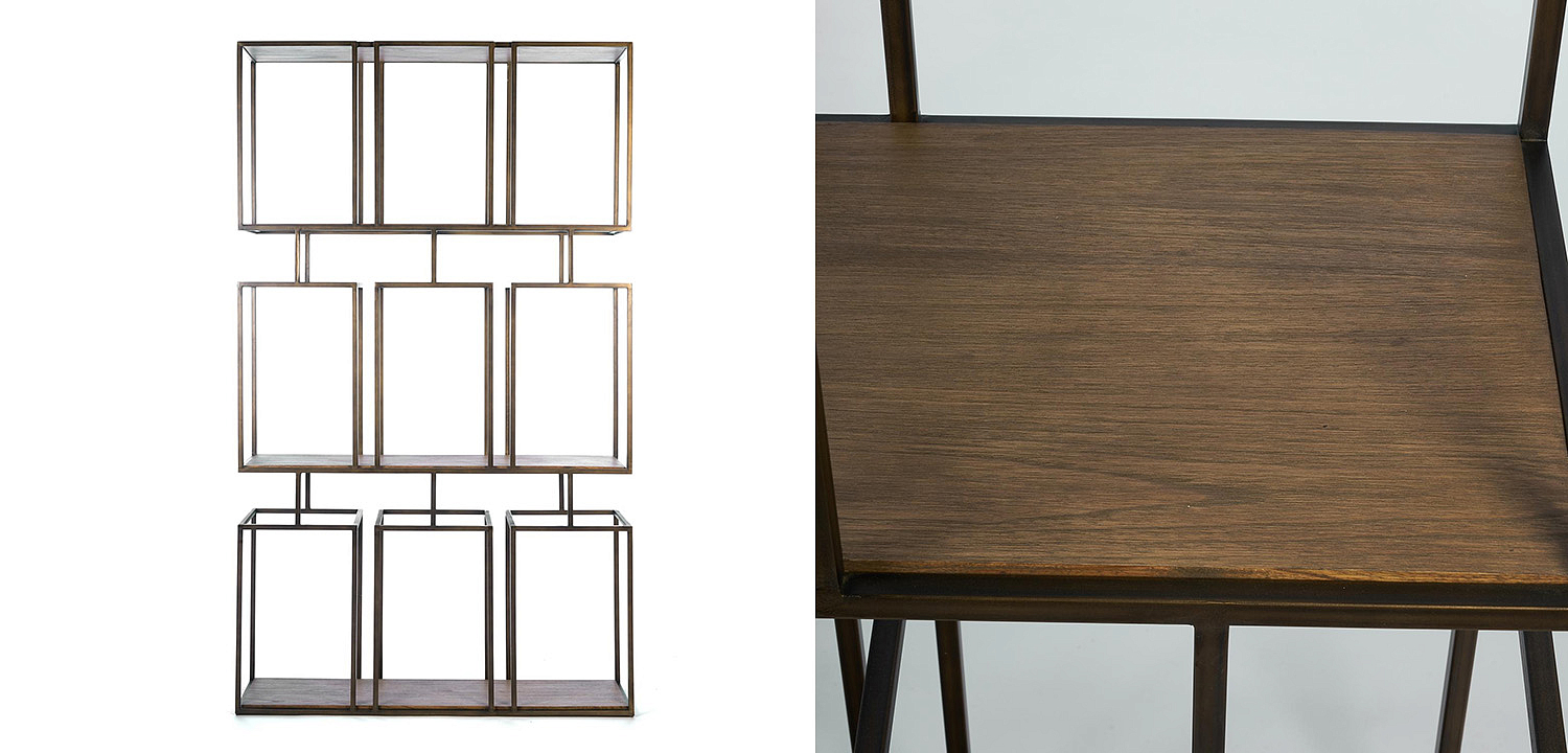 Стеллаж Bronx metal & mahogany Стеллаж Bronx metal & mahogany - Loft-Concept в Грозном