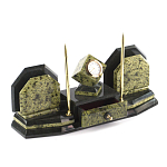 Настольный письменный набор из змеевика с часами и таблетницей Successful Leader варинант исполнения - 2 | Loft Concept в Грозном