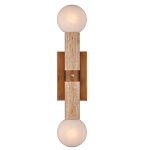 Бра цилиндрической формы с 2-мя плафонами белого цвета Marble Glow варинант исполнения - 1 | Loft Concept в Грозном