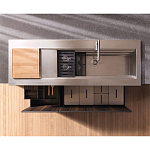 Кухонный гарнитур из массива дерева и камня HI-LINE 6 FRAME DOOR Dada Engenereed Kitchen варинант исполнения - 8 | Loft Concept в Грозном