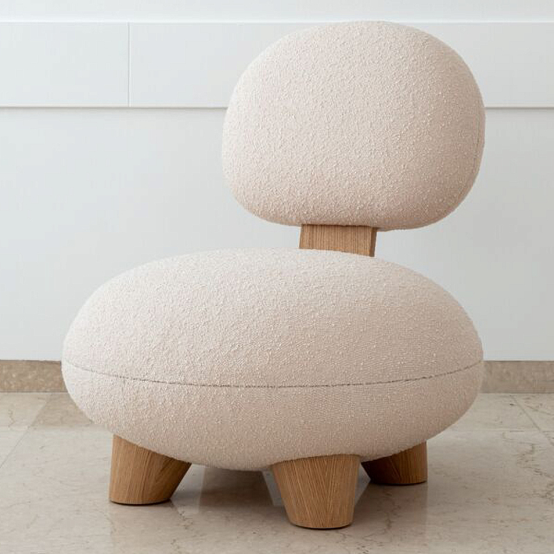 Кресло Ян Белый Коричневый в Грозном | Loft Concept 