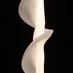 Люстра с белым скрученным плафоном Golden Swirl варинант исполнения - 5 | Loft Concept в Грозном