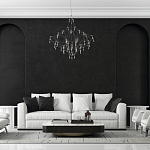 Люстра с тонким металлическим каркасом цвета хром Quasar варинант исполнения - 5 | Loft Concept в Грозном