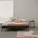 Ковер из хлопка с абстрактным принтом бежевого цвета Elysian Flow Blush варинант исполнения - 5 | Loft Concept в Грозном