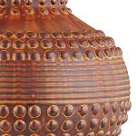 Настольная лампа темно-коричневая с тканевым абажуром в форме конуса Сhieftain варинант исполнения - 1 | Loft Concept в Грозном