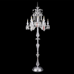 Торшер с 12-ю белыми текстильными абажурами и хрустальными подвесками Lustre Reverie варинант исполнения - 3 | Loft Concept в Грозном