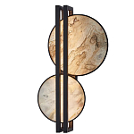 Бра из двух каменных дисков в металлической раме Constellation варинант исполнения - 1 | Loft Concept в Грозном