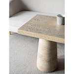 Столик приставной с квадратной столешницей Textured Cream Table варинант исполнения - 6 | Loft Concept в Грозном