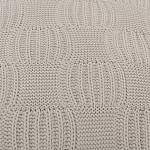 Подушка из хлопка рельефной вязки серого цвета Eden Line варинант исполнения - 3 | Loft Concept в Грозном