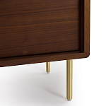 ТВ-тумба из ореха с плетеным декором Eland Wooden Wicker TV Stand варинант исполнения - 5 | Loft Concept в Грозном