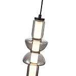 Подвесной светильник из дымчатого стекла цилиндрической формы с чёрным металлическим основанием Hiding secrets варинант исполнения - 6 | Loft Concept в Грозном