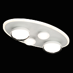 Потолочный светильник овальной формы белого цвета с 4-мя лампами Lunar Pebbles варинант исполнения - 2 | Loft Concept в Грозном