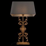 Настольная лампа на ажурном чугунном основании с серым абажуром Openwork Lamp варинант исполнения - 4 | Loft Concept в Грозном