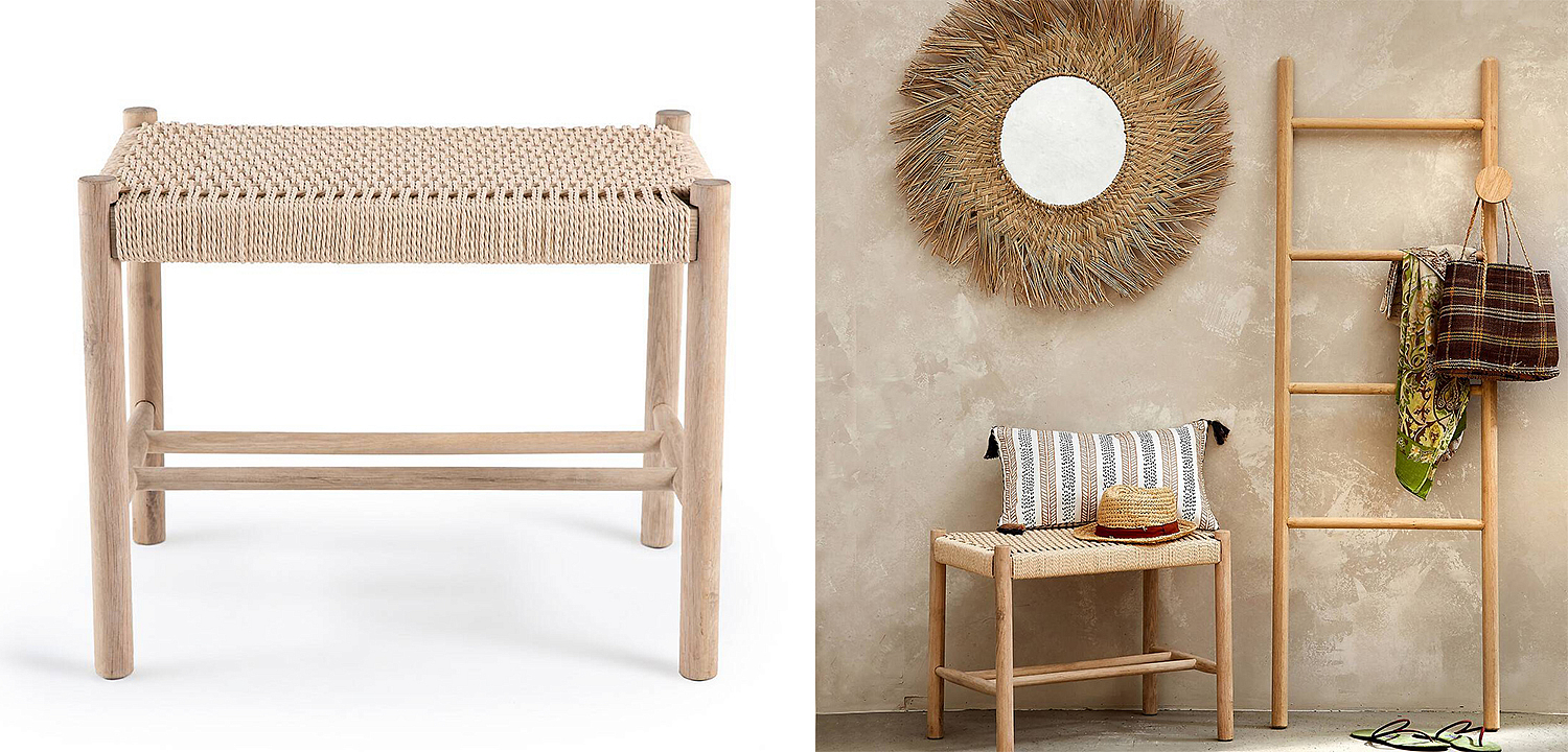 Банкетка Enzo Wicker Beige Banquet mini Банкетка Enzo Wicker Beige Banquet mini - Loft-Concept в Грозном