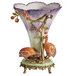 Ваза с цесарками из фарфора с бронзовыми элементами Garden of Eden варинант исполнения - 1 | Loft Concept в Грозном