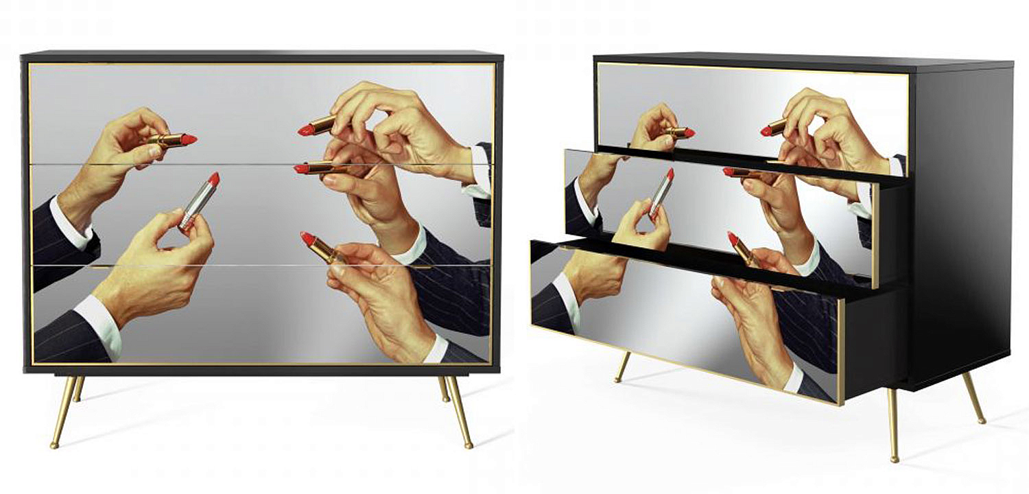Комод Seletti Chest of Three Drawers Lipstick Комод Seletti Chest of Three Drawers Lipstick - Loft-Concept в Грозном