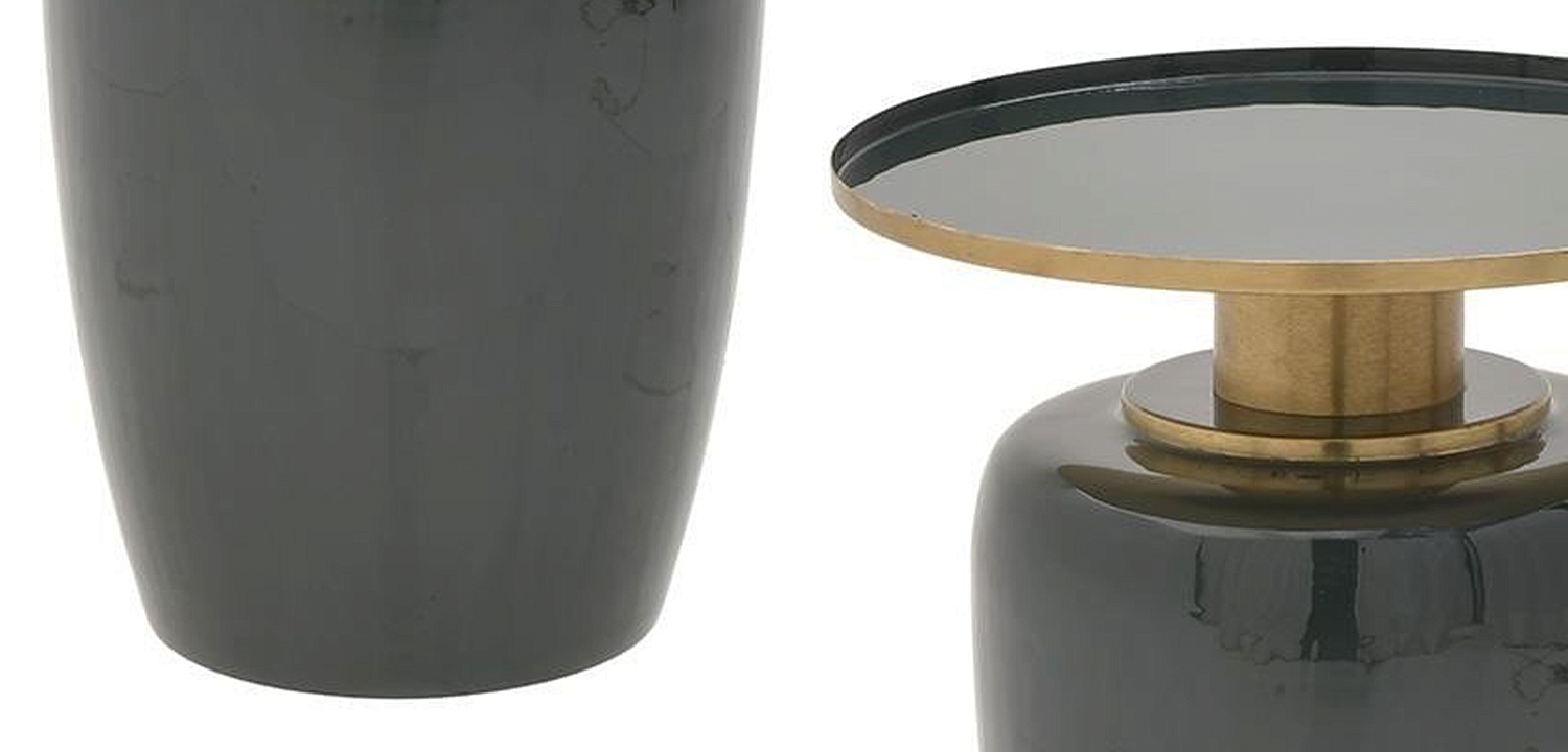 Круглый металлический приставной стол Calem Side Table Olive Круглый металлический приставной стол Calem Side Table Olive - Loft-Concept в Грозном
