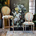 Стул из массива бука светло-зеленый с растительным орнаментом Raffael Angel Green Chair варинант исполнения - 6 | Loft Concept в Грозном