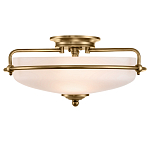 Потолочный светильник со стеклянным плафоном на изогнутых кронштейнах Quoizel  варинант исполнения - 11 | Loft Concept в Грозном